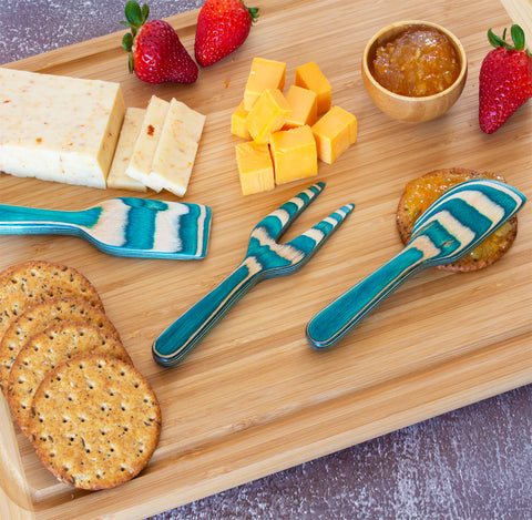 Baltique Mykonos Collection 3 Piece Cheese Tool Set for Charcuterie Boards