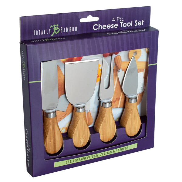 Totally Bamboo Slice of Life Cutting Board and Cheese Tools Set