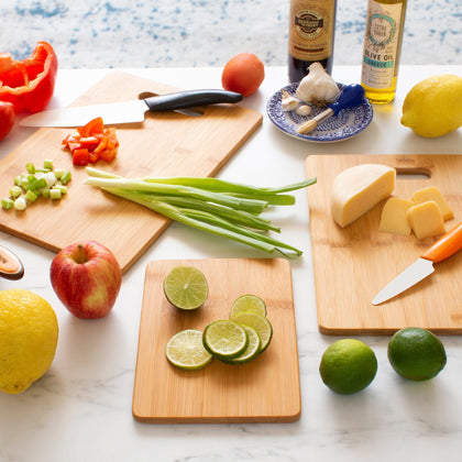Brookstone 3 Piece Flexible Cutting Mats Chop Cut Meat-Fruits-Vegetables