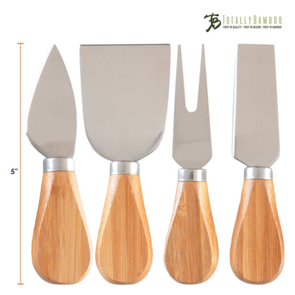 TULTU Custom Stainless Steel Cheese Knife 4-Piece Set With Rubber Wooden  Handle, Cream Cutter, Pizza Cheese Knife,Cheese Knife Set For Cheese Lovers