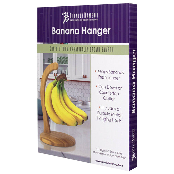 Totally Bamboo Natural Bamboo Banana Hanger with Bowl