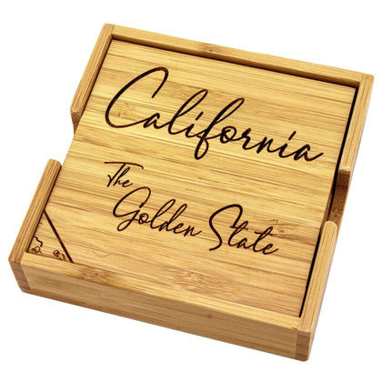 Kaizen Casa 4 Piece Set, Natural Acacia Wood Coasters, Set of 4