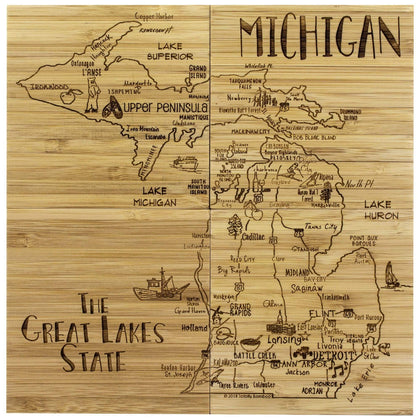 Michigan Wooden Map Puzzle County Tracker » Made In Michigan