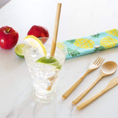 Totally Bamboo Totally Bamboo Take Along Reusable Utensil Set with Pineapple Style Travel Case