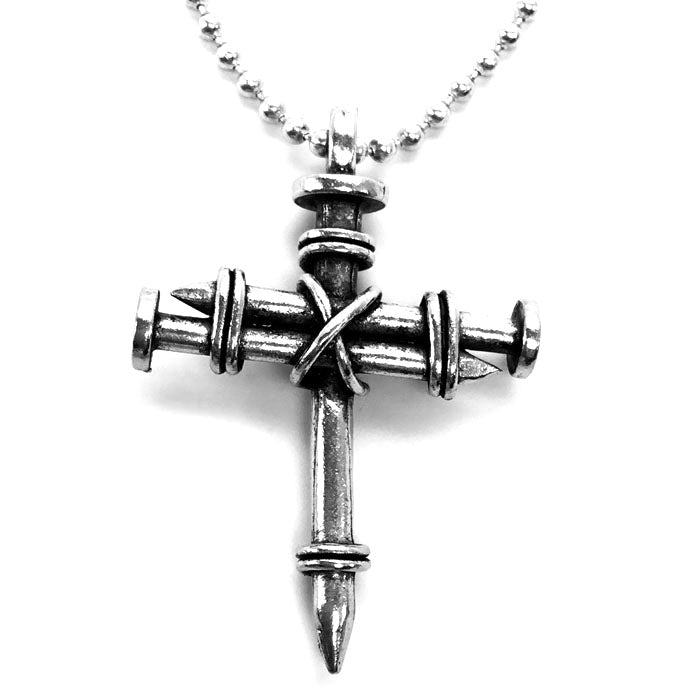 Pewter Nail Cross Necklace – Forgiven Jewelry