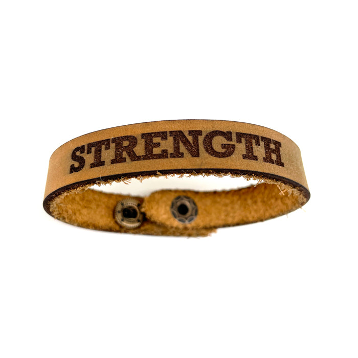 Leather Strength Bracelet Large