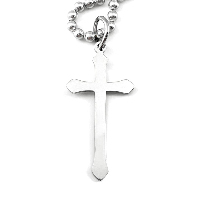 ball chain cross necklace