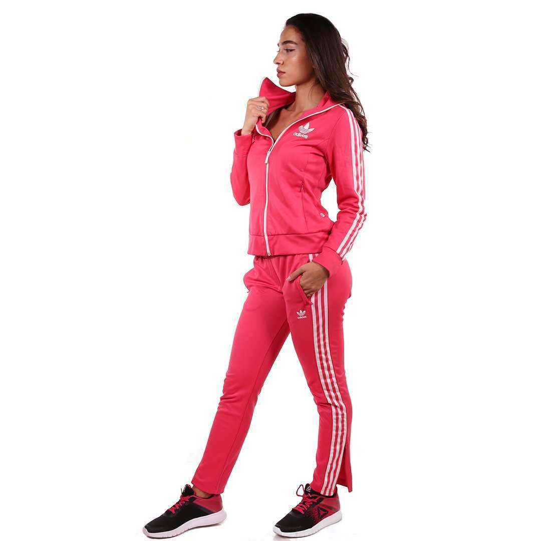 adidas pink suit