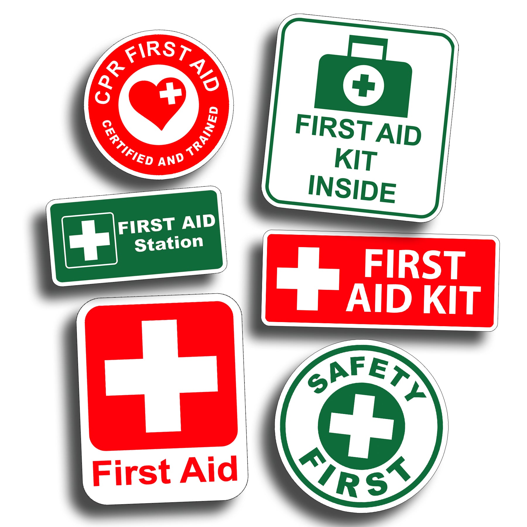 First Aid Cross Stickers