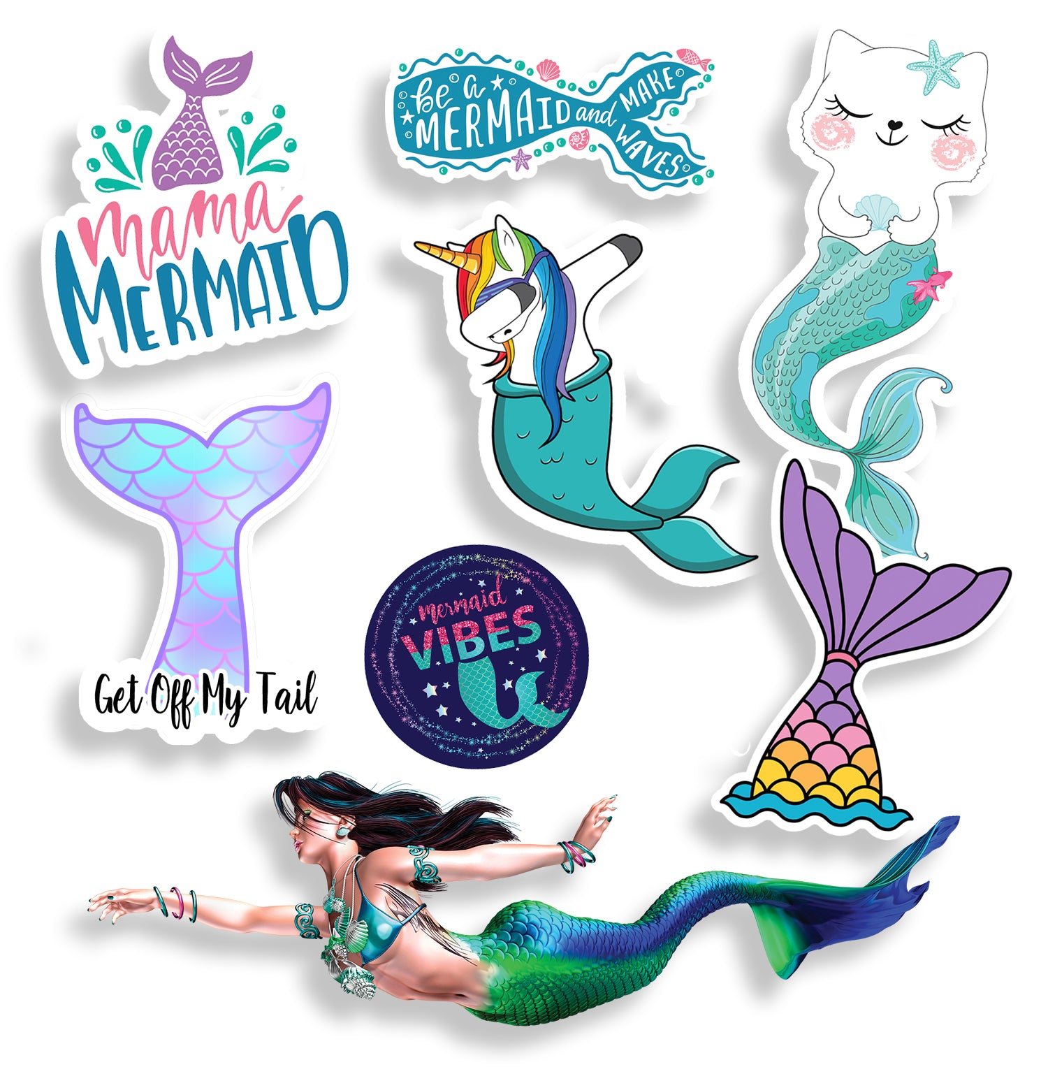 Mermaid Stickers | estudioespositoymiguel.com.ar