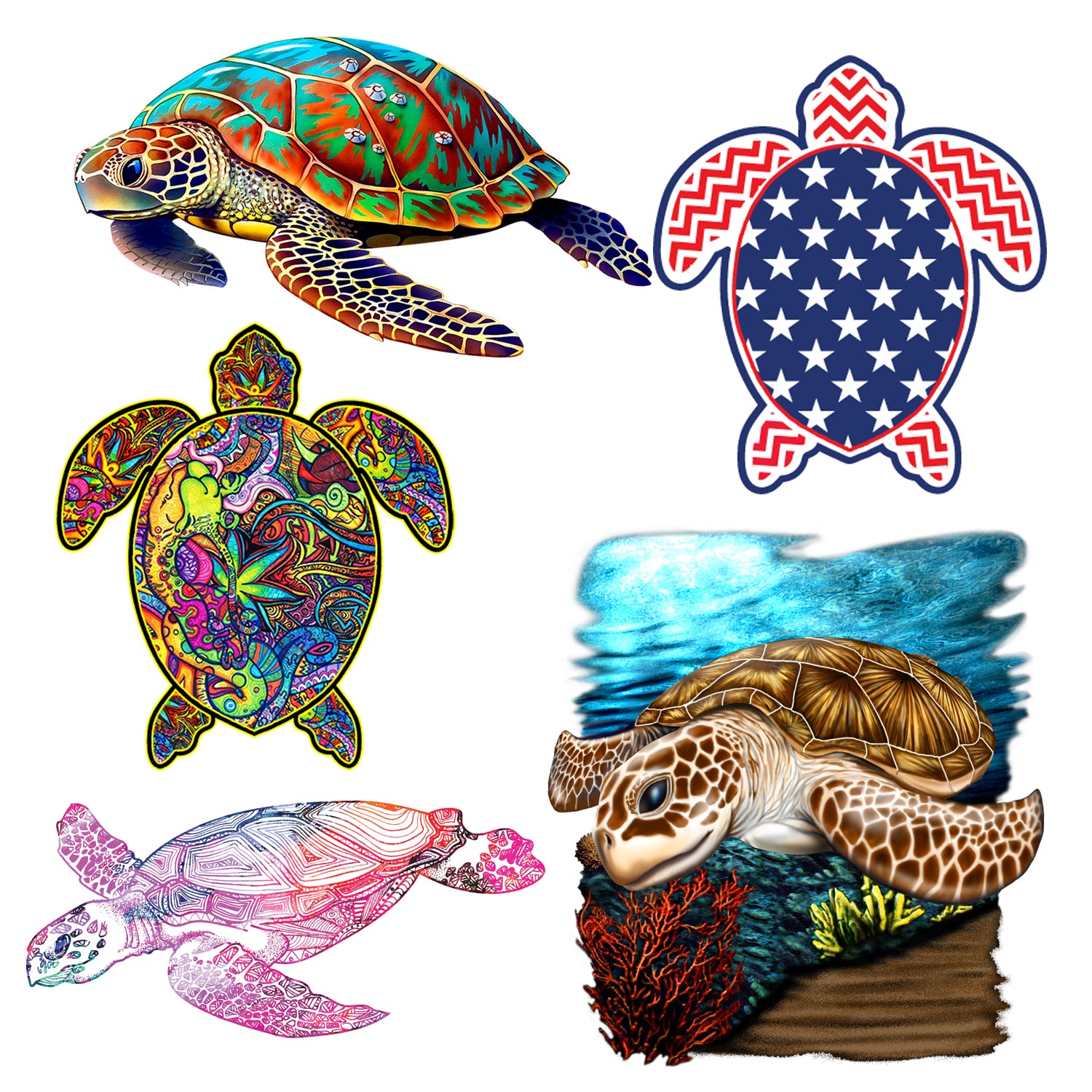 Turtle Sticker, Boat Decal