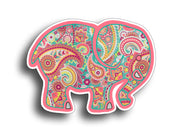 Paisley Elephant Sticker