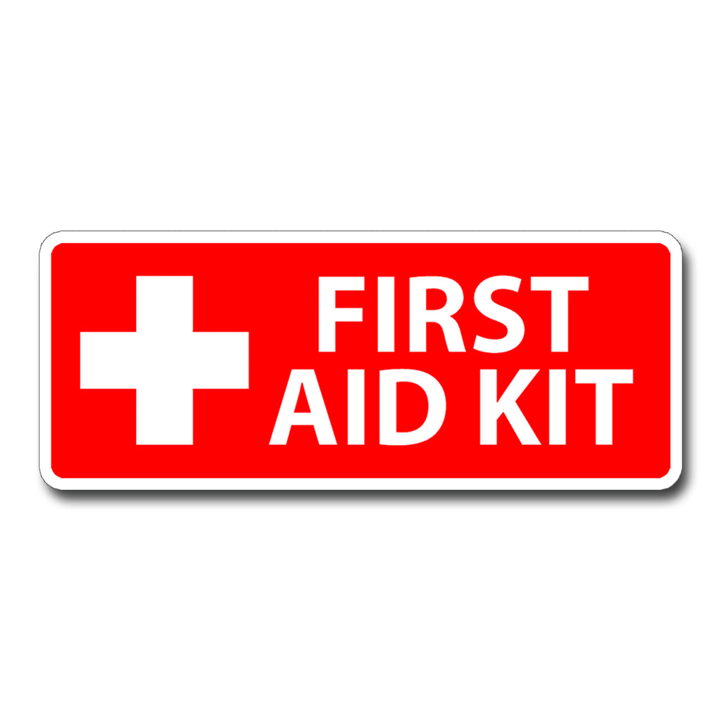 First Aid Kit Sticker 2" x 5.5" – Sticky Customs