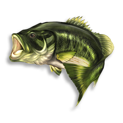 Bass Sticker 6 inch fish
