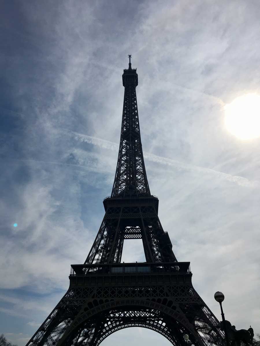 paris eiffel tower sunshine