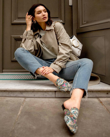 look effortlessly cool in flat mules