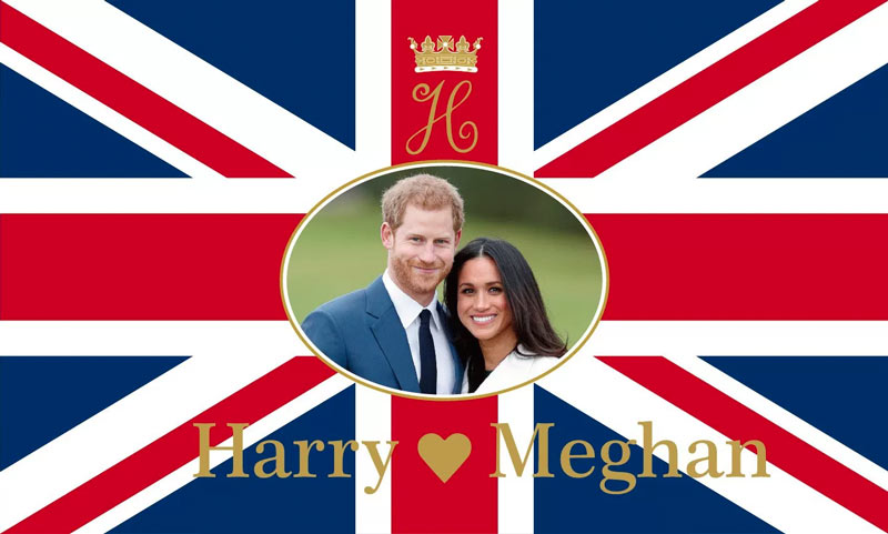 royal wedding meghan markle prince harry flag