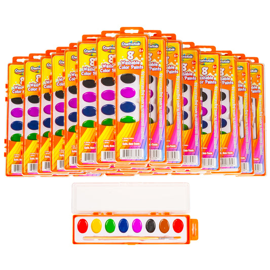 Crayola Washable Watercolors Paint Set 8 Colors Each With Brush