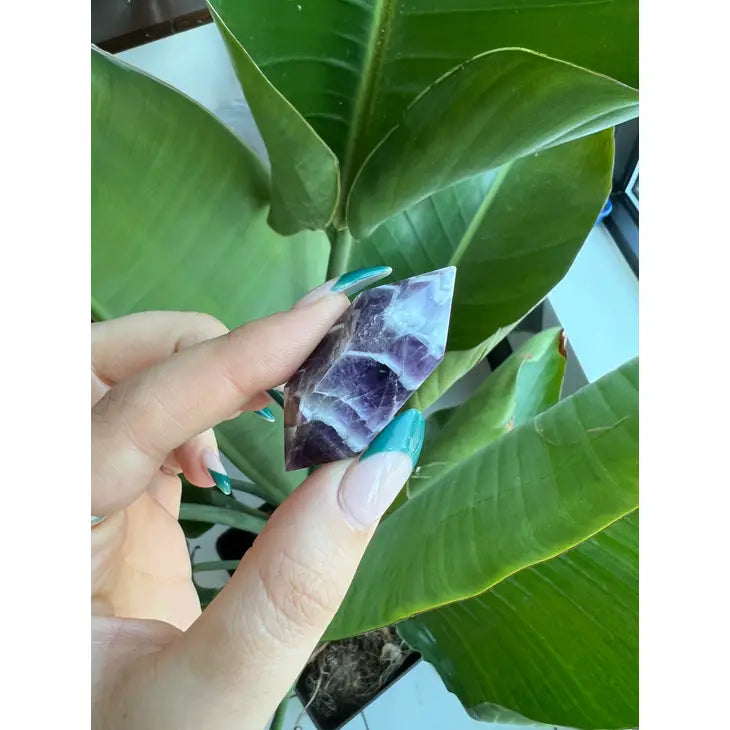 Chevron Amethyst Double Terminated Crystal