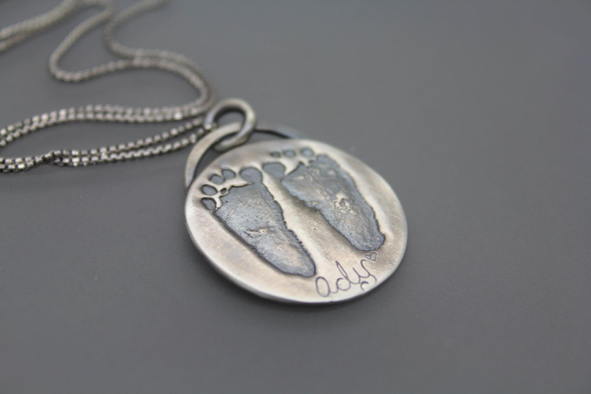 custom baby footprint jewelry