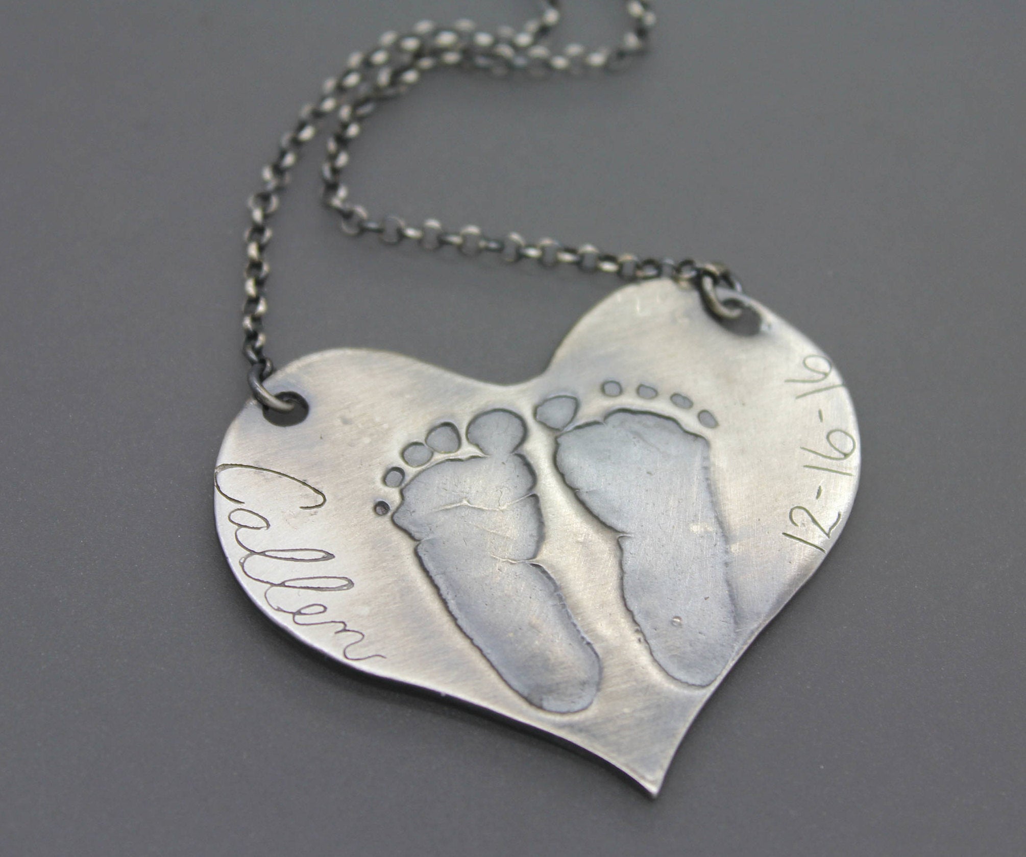 custom baby footprint jewelry