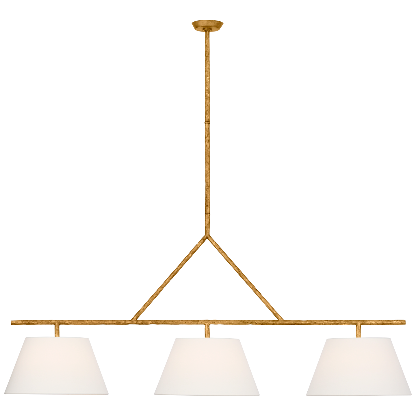 Collette 70" Linear Chandelier Gilded Iron | shipping 09/09/2025