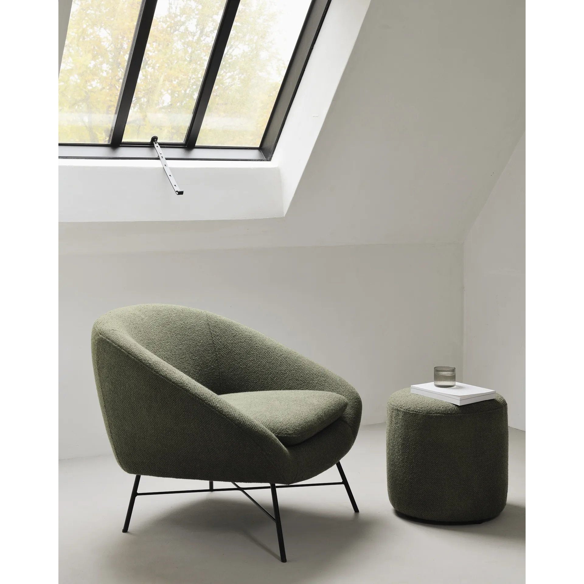 Pine Green Pouf by Barrow