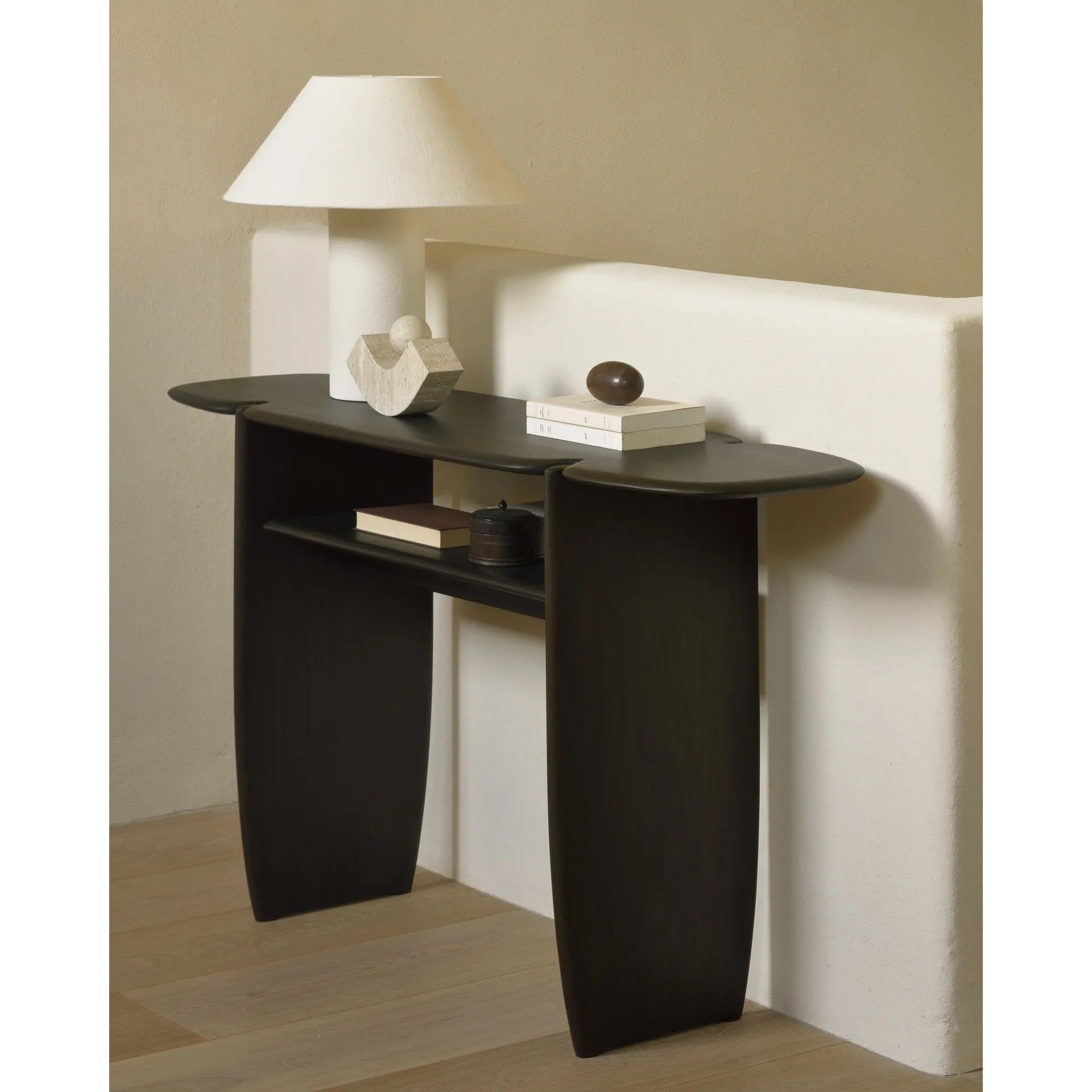 Dark Brown Mahogany PI Console with Shipping Scheduled for 7/14/2025