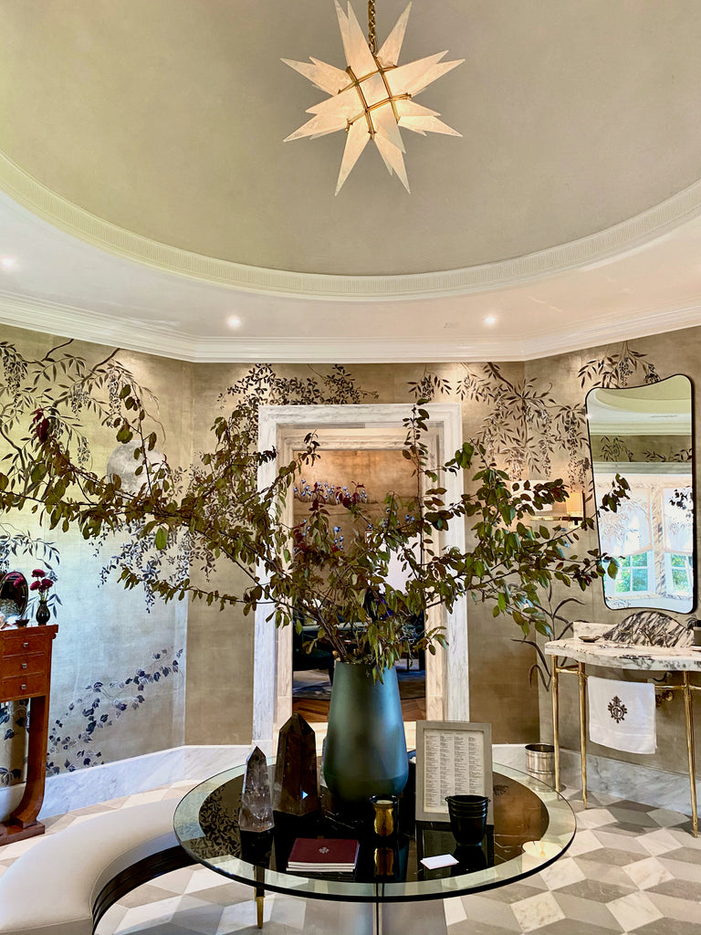 Master Bath by Doniphan Moore Interiors  Never have I ever seen such gorgeous marble trimwork...all of the stone selections were on point!