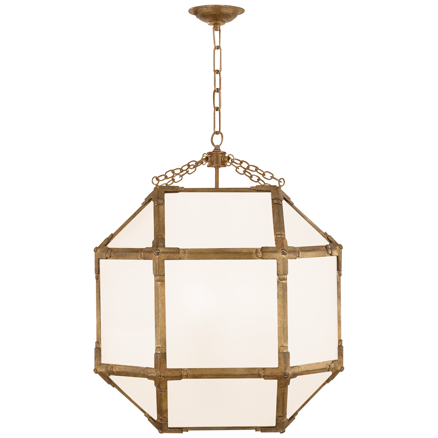 Ready to Ship! Gilded Iron Morris Medium Lantern