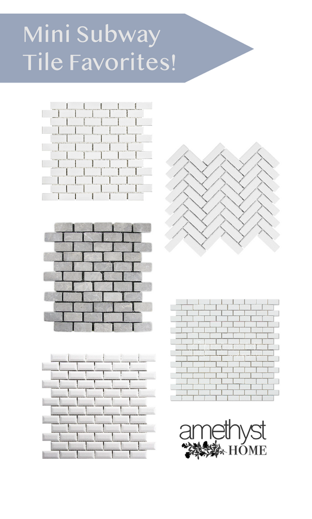 mini subway tile mosaic kitchens bathrooms 1x2