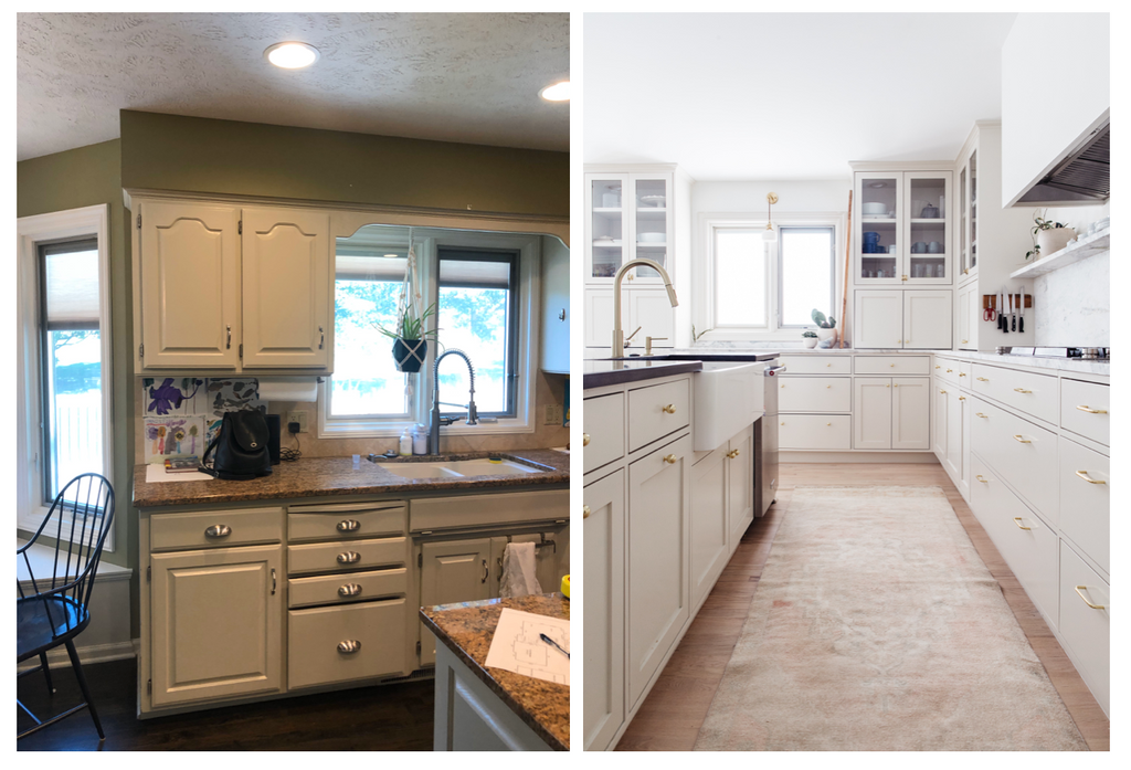 marble shelf kitchen before and after