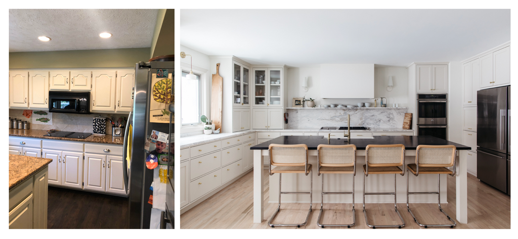 marble shelf kitchen before and after