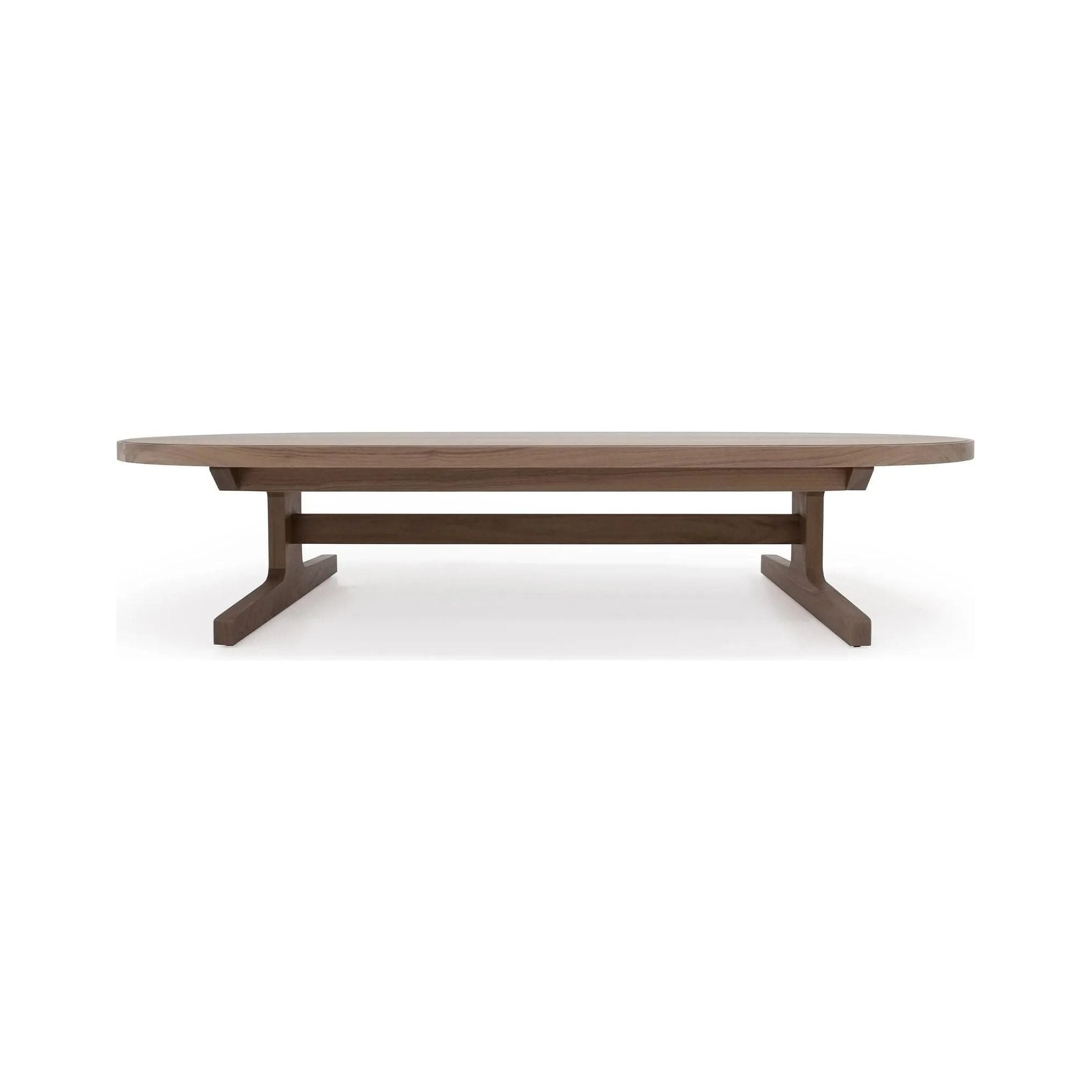Verellen's 72" Oval Coffee Table in I Beam Design
