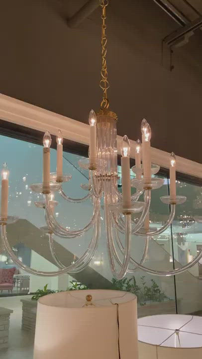 Visual Comfort Wharton Chandelier in Clear Acrylic Amethyst Home