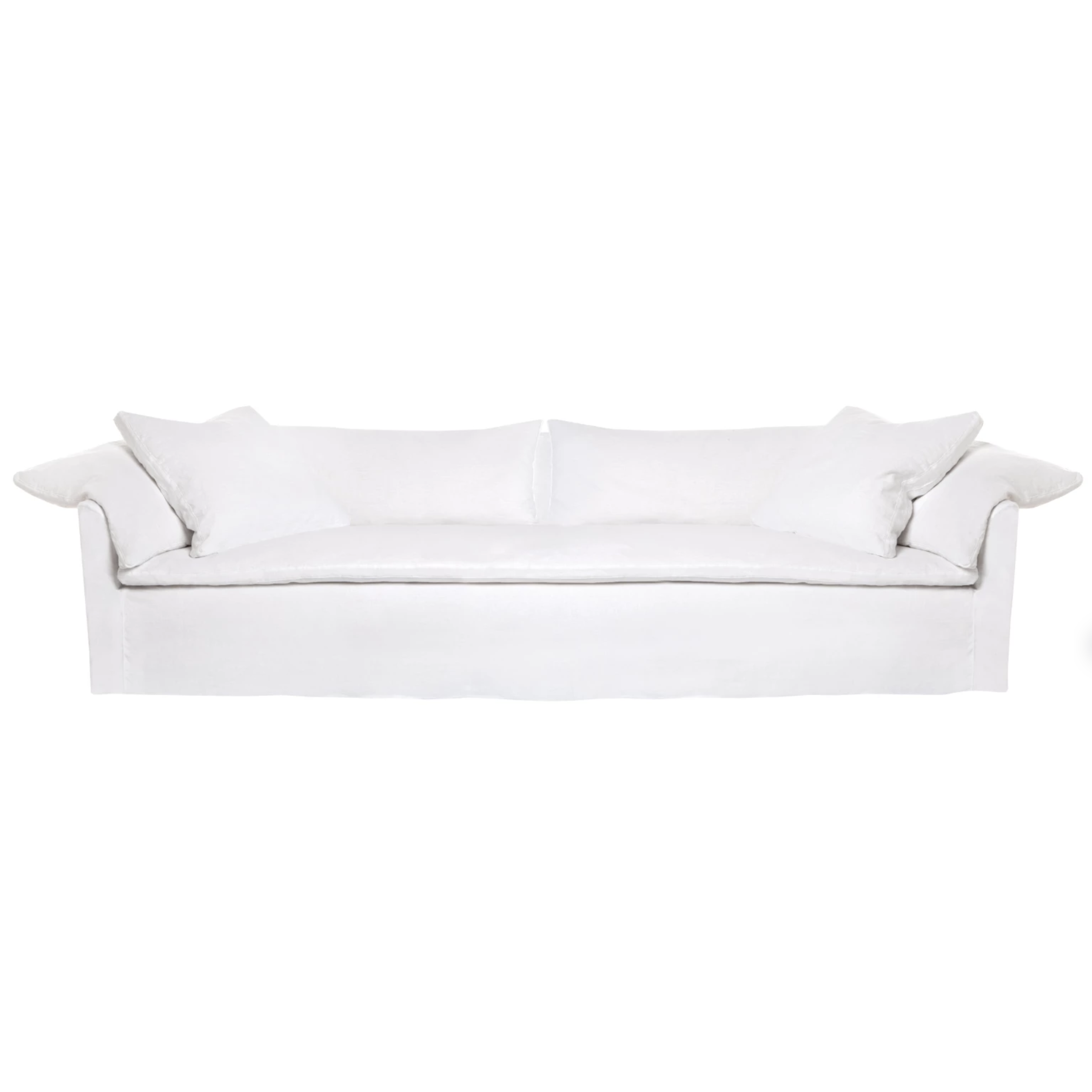 Donato White Linen Sofa