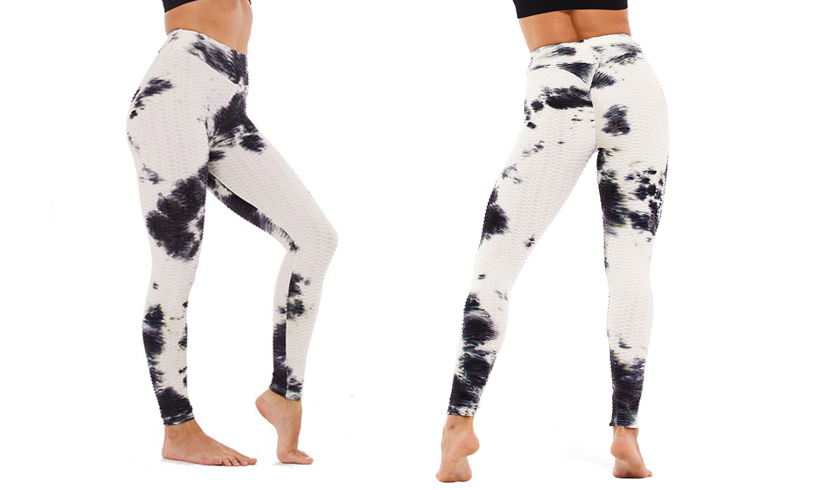 Women's Tie Dye High Waist Tummy Control Butt Lift Yoga Pants Workout Leggings