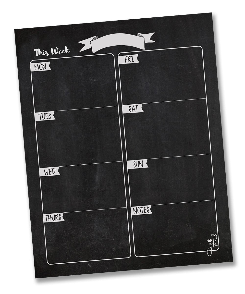 Weekly Planner Board Dry Erase Calendar - with Markers