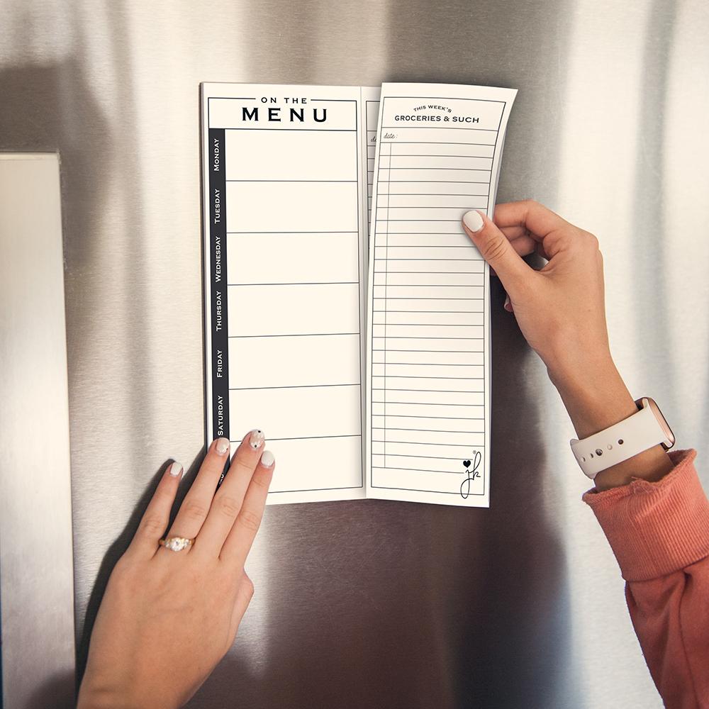 Meal Planner Magnetic Notepad with Grocery List for Fridge – JennaKate