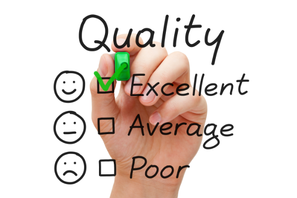 excellent quality evaluation