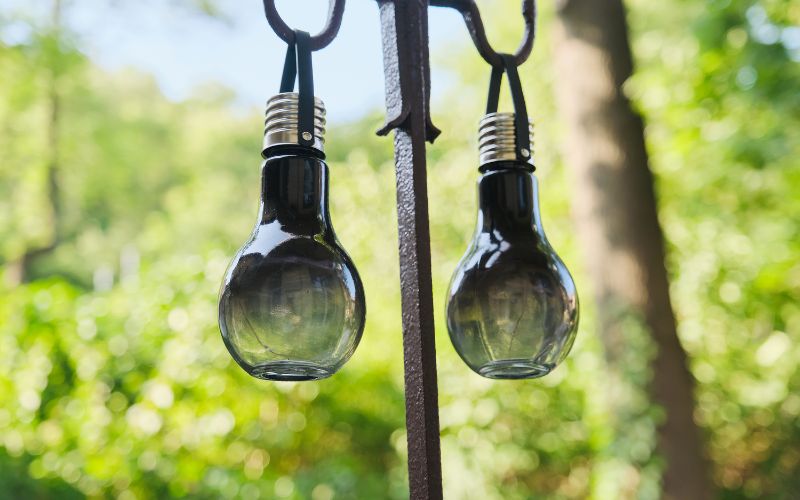 solar-powered garden lamps