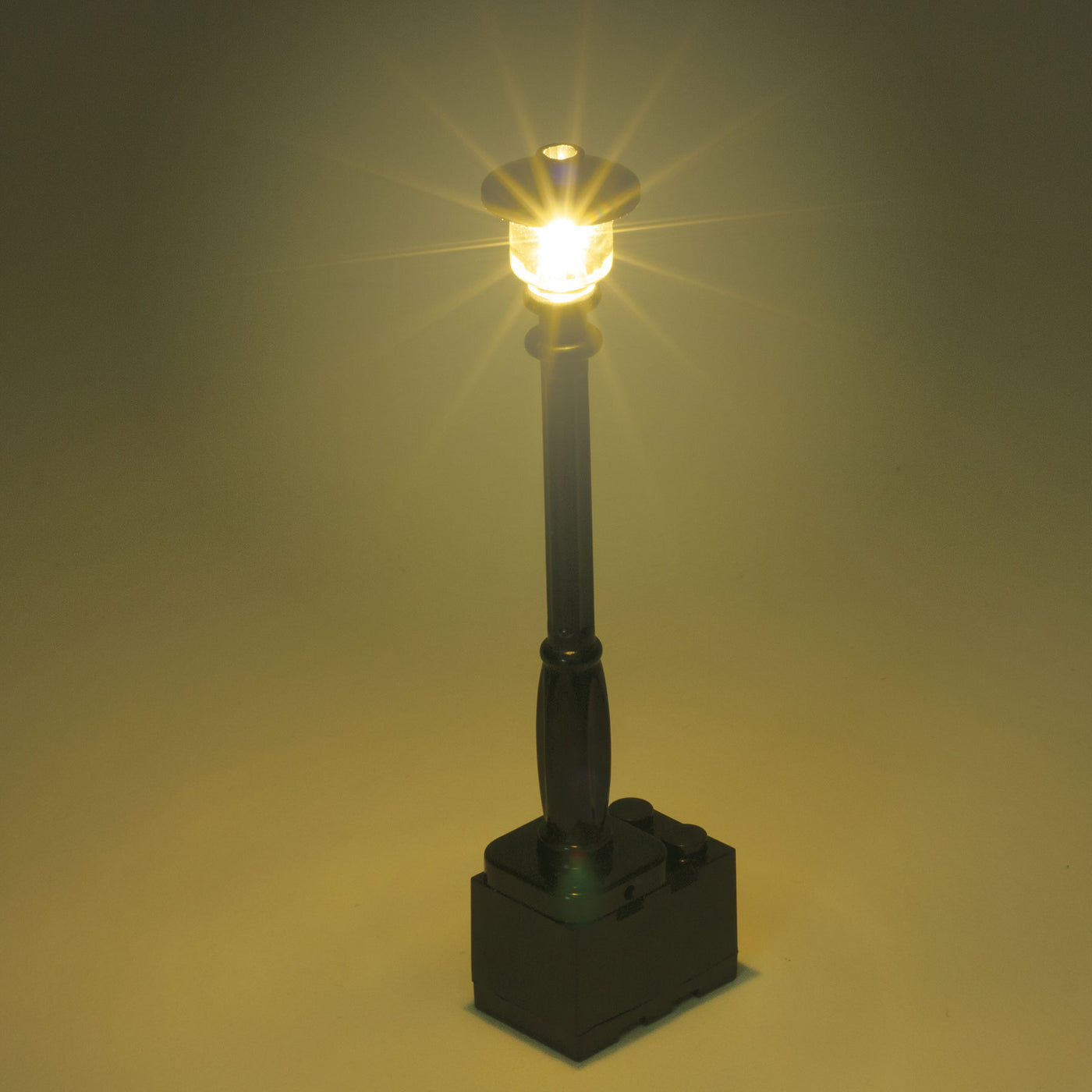 Light Up Lamp Post Black W Yellow Light For Lego Layouts The Brick Show Shop