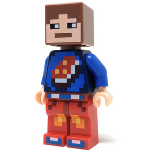 Skin 7 Blue Shirt W Porkchop Lego Minecraft Minifigure 16 The Brick Show Shop