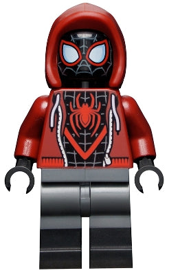 Spider-man (Miles Morales, Dark Hood) - LEGO Marvel Minifigure (2021) – The  Brick Show Shop