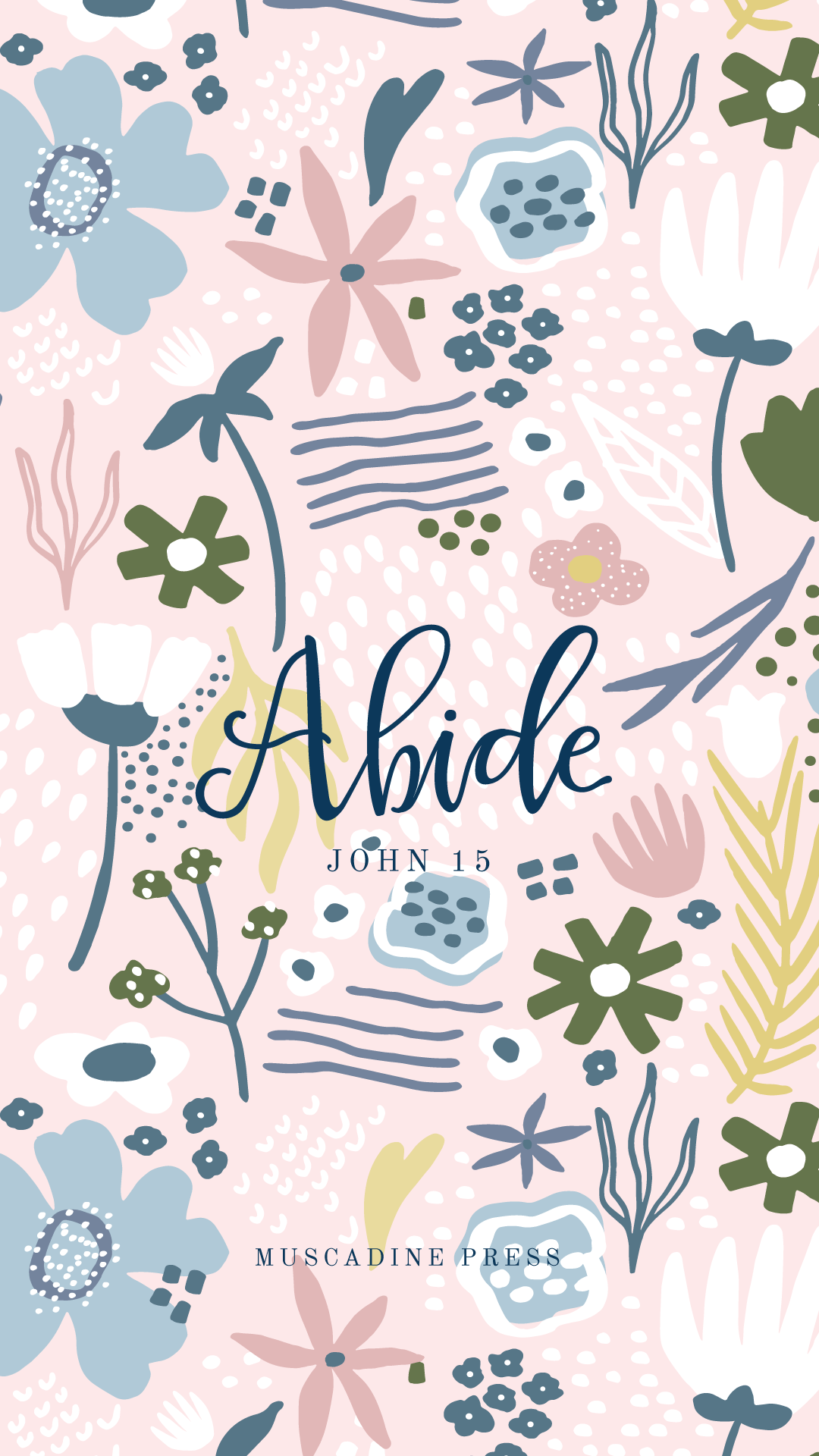 Abide lock screen from Muscadine Press