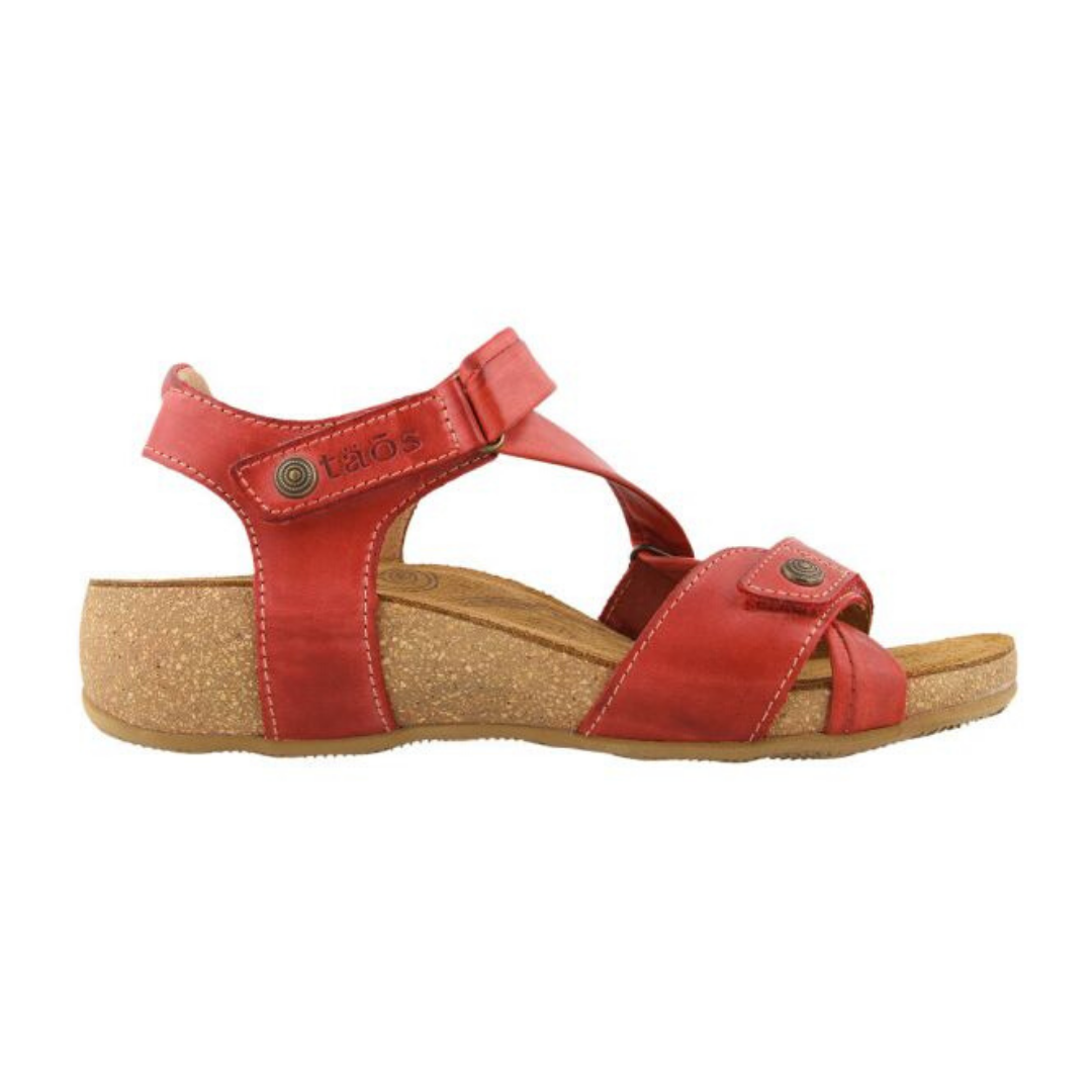 taos red sandals