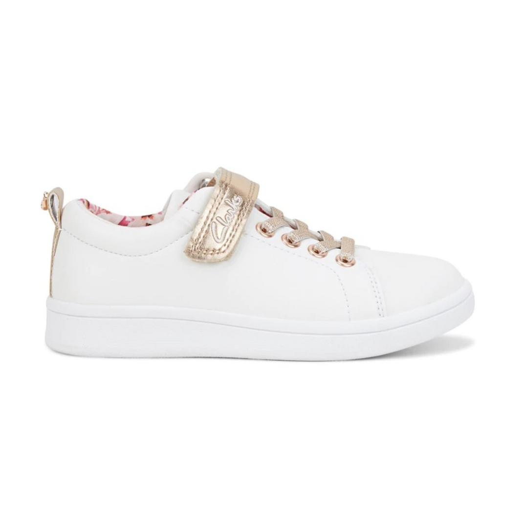 clarks rose gold sneakers