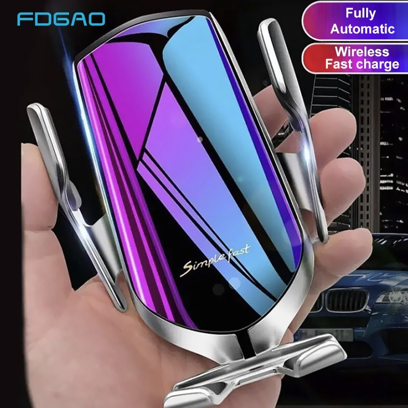Automatic Clamping QI Wireless Car Charger Holder For iPhone 8 X XR XS 11 Samsung S20 S10 S9