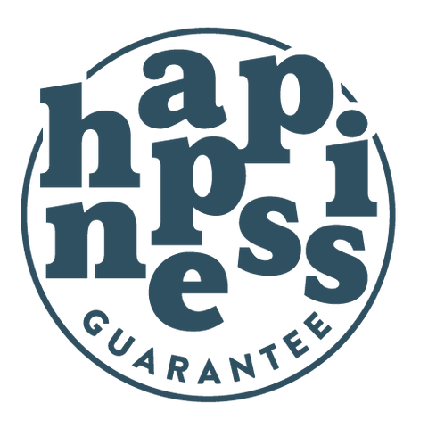 Happiness Guarantee is our promise to you that if you try our of our products for 30 days and decide it is not a good fit, you can return it no questions asked.  That is a happiness gurantee.  30-day money back guranteee.