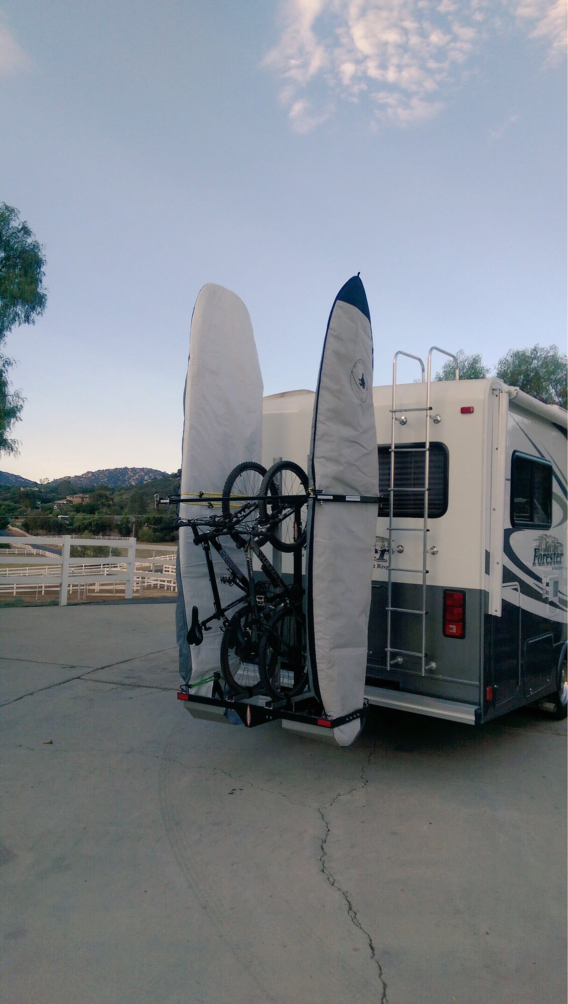 paddle board bike rack